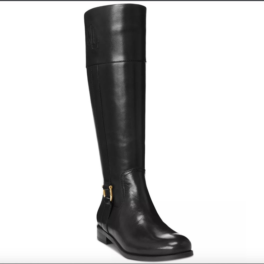 LAUREN RALPH LAUREN Bernadine Riding Boots  - Black